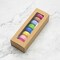 15 Pack Brown Kraft Macaron Boxes with Clear Display Window,Small Macaron Container Bakery Packaging Box for Truffles Desserts Mini Cupcake Muffins Cookies(6-7 Cavities,8" x 2.8" x 2")